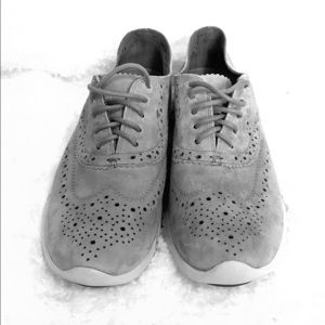 Cole Haan zerogrand grey suede wingtip